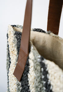 Bolso Tote de Rafia Hecho a Mano para Mujer, Tendencia 2026, con Asa de Cuero, Ecológico, para Playa, Viajes y Compras de Verano - Product Image 2