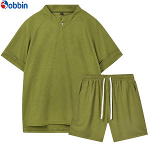 Conjunto de chándal unisex cómodo y transpirable estilo urbano para hombre, camiseta oversize y pantalón corto, novedad frontal - Product Image 2