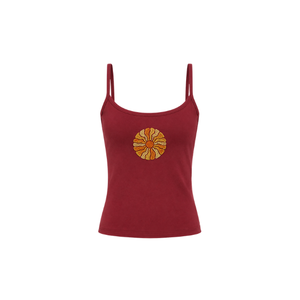 Camiseta con bordado artesanal de cuentas, diseño de huerto de tomates rojos, para mujer, a la moda. - Product Image 6