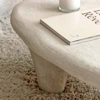 Table basse Vandana Nimbus Mira blanche en bois effet béton