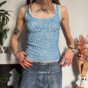 Débardeur brodé à la main avec perles de rocaille, style fête, perles colorées, broderie élégante - Product Image 1