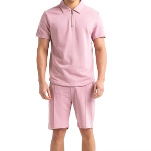Ensemble t-shirt et short en coton rayé pour homme, vêtements décontractés d'été, respirant, blanc - Product Image 3