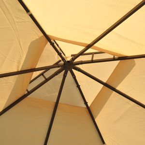 Gazebo de Acero para Patio Exterior de 10 x 10 con Techo de Dos Niveles y Cortinas de Poliéster para Privacidad, Diseño Grande, Toldo y Pérgola - Product Image 6