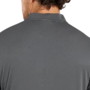 <b>Men</b> Performance <b>Collarless</b> Polo <b>Shirt</b> Breathable Quick Dry Stretch Fabric Athletic Golf Tennis Running Gym Training Sportswear - Product Image 4