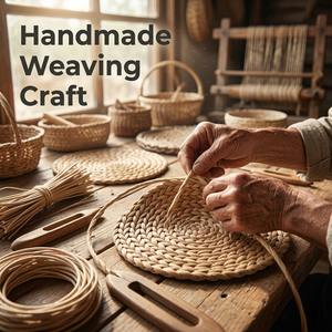 Set de table rond en rotin tressé naturel fait main, écologique, résistant à la chaleur, décoration de table à manger, vente en gros OEM Vietnam - Product Image 6