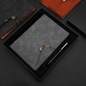 A5 Vintage Large Journal Soft Leather Notebook with Loose-<b>leaf</b> Diary Business Gift Set Notepad for Office or School Supplies - Product Image 5