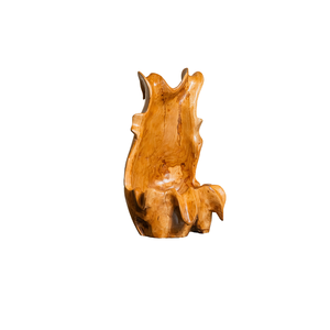 Vase Trône Rustique en Bois de Teck Sculpté à la Main ARTERRA Premium avec Art Organique pour Mariage - Product Image 1