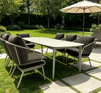Vente directe d'usine et vente en gros de tables et chaises de haute qualité, meubles de jardin modernes résistants aux intempéries, ensemble de canapés en rotin