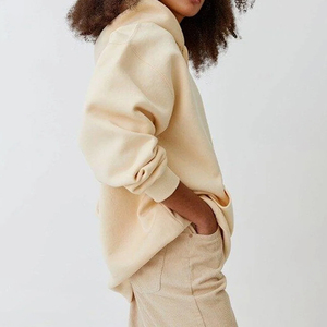 Vente flash : sweat à capuche oversize en coton 100% pour femme, manches longues, fitness, décontracté, impression de logo personnalisée - Product Image 6