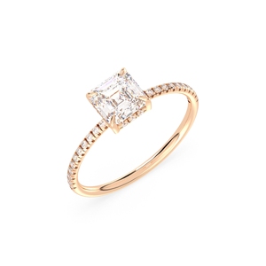 แหวนเพชรเดี่ยวทรง Asscher น้ำหนัก 1.32 กะรัต คุณภาพพรีเมียม REYES ทองคำแท้ 14K ได้รับการรับรองจาก IGI เพชร HPHT CVD ผลิตในห้องปฏิบัติการ สำหรับผู้หญิง - Product Image 1
