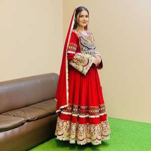 High Quality Georgette Silk Fabric Wholesale 2026 Hot Selling Afghan Kuchi Salwar Kameez Dresses Breathable Comfortable Vintage - Product Image 4