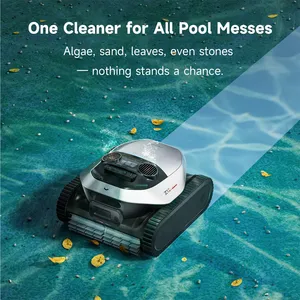 Robot Limpiador <span class=keywords><strong>de</strong></span> Piscinas Inteligente <span class=keywords><strong>de</strong></span> Alta Calidad con Mapeo Inteligente, Cobertura <span class=keywords><strong>de</strong></span> 200m2, Escalada <span class=keywords><strong>de</strong></span> Paredes, Navegación Inteligente, Recogida <span class=keywords><strong>de</strong></span> Hojas y Arena para Piscinas Elevadas/Superiores a Tierra - Product Image 2