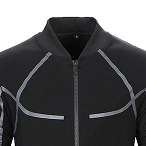 Survêtement d'hiver léger personnalisé pour homme, à capuche, avec cordon de serrage, poches latérales, longueur intégrale, en polyester/coton respirant - Product Image 3