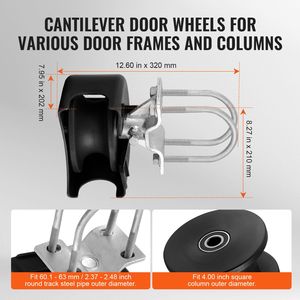 Kit de portail coulissant en acier avec rainure de roue en U pour portails coulissants cantilever - Product Image 4
