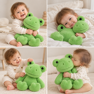 ตุ๊กตากบสีเขียวแบบกำหนดเอง ตุ๊กตาสัตว์นุ่มนิ่ม ของเล่นตุ๊กตาสำหรับเด็ก ของขวัญวันเกิดคริสต์มาส ขายส่ง - Product Image 3