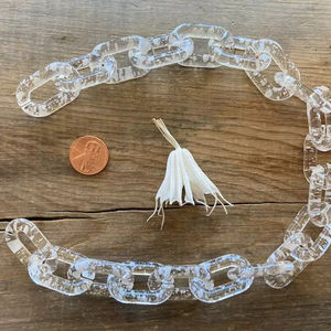 Chaîne à maillons en résine écologique personnalisée, grande taille, multicolores, faite à la main, décoration d'intérieur - Product Image 1