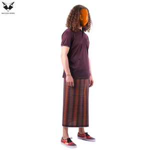 Izar Lungi para Hombre con Rayas Rojas y Naranjas, Tejido Transpirable de Mezcla de Algodón, Prenda Tradicional Islámica de Alta Calidad - Product Image 4