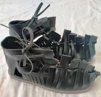 Sandales de gladiateur romaines en cuir véritable faites à la main, semelle artisanale à clous grecs, confortables, durables, légères, anti-UV pour l'extérieur