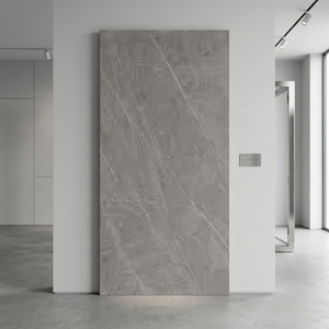 Dalle de pierre frittée naturelle de qualité supérieure, fabrication italienne, finition polie Pietra Grey, 1600x3200mm, pour comptoir extérieur, chambre et couloir - Product Image 5