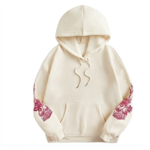 Sweat-shirt à capuche en coton 100% premium avec impression numérique et logo personnalisé perlé - Vente en gros - Product Image 1