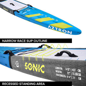 <span class=keywords><strong>Tabla</strong></span> de <span class=keywords><strong>Paddle</strong></span> <span class=keywords><strong>Surf</strong></span> Rígida AZTRON SONIC Race Pro, <span class=keywords><strong>Tabla</strong></span> SUP de Carbono y Epoxy para Carreras con Accesorios - Product Image 3