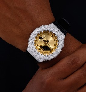 Reloj de Buceo GShock DRE116 Personalizado Arctic Shine, Cristal de Zafiro Digital con Brillo de Cristal de Hielo, Reloj de Lujo de Moda Urbana Hip Hop - Product Image 4