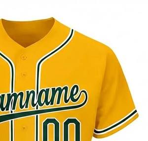 Uniforme de Béisbol Personalizado de Alta Calidad OEM, Tejido Ecológico 100% Poliéster, Jersey de Béisbol para Equipos, Gran Venta - Product Image 5