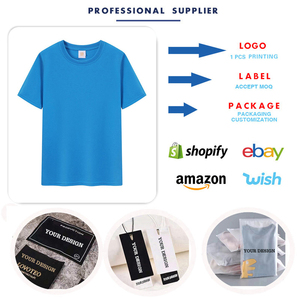 T-shirts vierges en coton et polyester 180g, manches courtes, haute qualité, personnalisables avec logo en impression en relief pour hommes – Vente en gros - Product Image 4