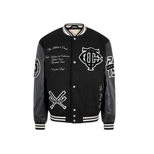Blouson universitaire personnalisé tendance 2026 pour homme, style streetwear vintage avec patchs en chenille 3D et broderies - Product Image 3