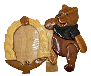 Marco de Fotos de Madera Vintage Hecho a Mano con Intarsia, Recuerdo para Niños de Fábrica Vietnamita, Diseño Personalizado, Regalo Artesanal de Madera - Product Image 5