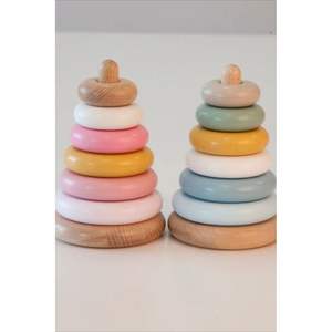 Jeu d'empilage d'anneaux en bois pour l'apprentissage précoce, jouet promotionnel - Product Image 2