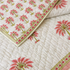 Draps de luxe en coton 300 fils, imprimés pigmentaires, motif floral Jaipur, écologiques, durables, toutes saisons, réversibles, lavables en machine, pour hôtels (vente en gros) - Product Image 3