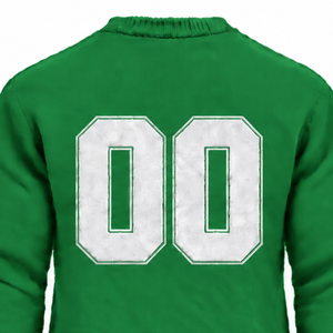 Custom Kelly <b>Green</b> <b>Men</b> Crew Neck Sweater Long Sleeve Warm Knit Pullover Casual Winter <b>Jumper</b> Ribbed Cuffs with Raised Chest - Product Image 4