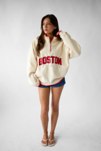 Sweat-shirt oversize en molleton brodé pour femme, col roulé, fermeture éclair sur le devant, motif lettres, style streetwear automne, séchage rapide - Product Image 5