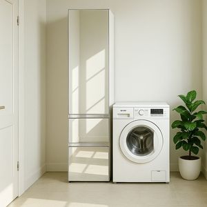 Armario Modular de Madera Elise Slim con Espejo Blanco, Elegante Sistema de Organización - Product Image 3