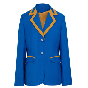 Blazer Unisexe Personnalisé Style Universitaire, Bleu et Or, Logo Brodé, Doublure en Polyester, Imprimé, Fabrication en Usine - Product Image 1