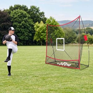 Rete da allenamento per baseball 7x7.4 FT con 2 zone di strike e sistema di raccolta palline di grandi dimensioni - Product Image 2