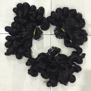 Extensions de cheveux humains Remy vietnamiens Bouncy Curl, trame naturelle à la machine, double trame, pointes prêtes à la permanente - Product Image 1