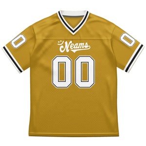 Custom <b>Mesh</b> American Football Jersey V Neck Team Uniform Name Number Sportswear Practice Kit Football Team Jersey - Product Image 1