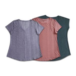 Venta al por mayor 100% poliéster mujer camiseta logotipo personalizado impresión Casual lujo estilo de gran tamaño más tamaño liso manga corta Camiseta - Product Image 3