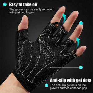 Gants de cyclisme unisexes d'été les plus vendus, demi-doigts, écologiques, en nylon de haute qualité, pour la musculation et le cyclisme - Product Image 4