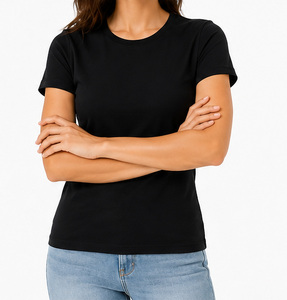 Camiseta Corta de Alta Calidad para Mujer, Estilo Vintage, Cuello Redondo, Manga Corta, Ajustada, 100% Algodón Tejido, Transpirable y Ecológica - Product Image 5