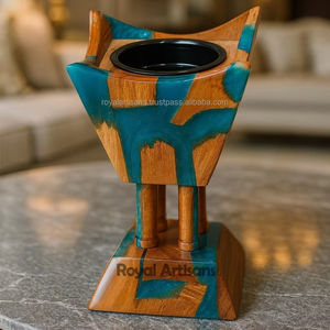 Brûleur de Bakhoor Islamique Fait Main en Acrylique Parfum Oud Brûleur d'Encens Décoration d'Intérieur Incrustation d'Os Bougie T Light - Product Image 1