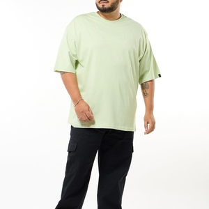 T-shirts de sport surdimensionnés personnalisés pour hommes – Coton épais respirant, design vierge, épaules tombantes, grandes tailles - Product Image 4