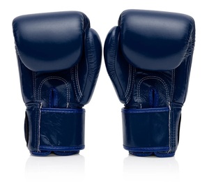 Gants de boxe MMA Fairtex en cuir véritable personnalisés pour l'entraînement et le sparring - Bleu marine - Product Image 4