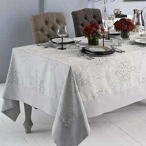 Tovaglia Elegante e Resistente Aspen con Motivo Floreale, in Misto Poliestere/Cotone per Banchetti, Matrimoni e Cene/Eventi all'Aperto - Product Image 4