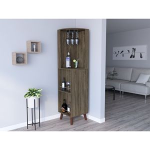 Mobile Bar Angolare Marrone Scuro per Soggiorno Serie Plex - Product Image 4