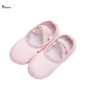 Zapatillas de Ballet de Lona Transpirable Personalizadas, Suela Dividida Suave, Ligeras, para Mujeres, Niñas y Niños, para Práctica y Actuación - Product Image 2