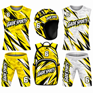 Maillots de football américain 7 contre 7 personnalisés par sublimation 2026 – Maillot d'entraînement haute qualité avec manches de compression et sac inclus – Offre promotionnelle - Product Image 2