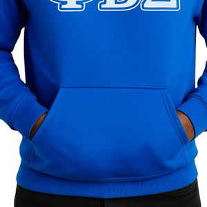 Sweat-shirt à capuche d'hiver brodé et imprimé Phi Beta Sigma bleu pour homme, pull à lettres grecques, vêtement de fraternité, coupe classique - Product Image 4